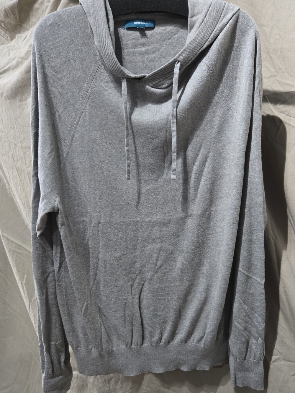 Tommy John Light Gray Crewneck Hooded Sweater